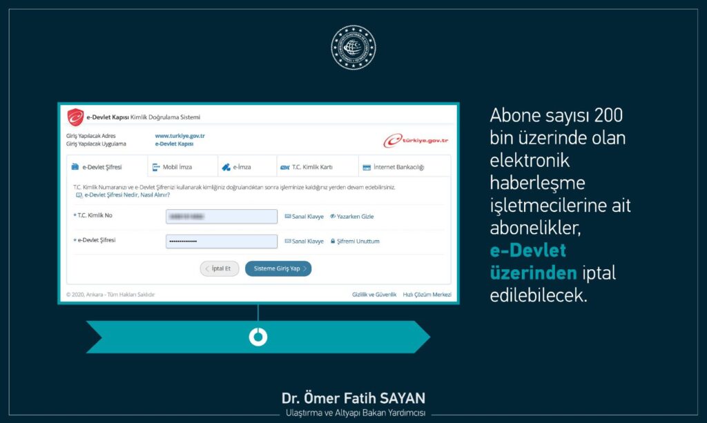 E-Devlet Üzerinden İnternet Aboneliği Nasıl İptal Edilir? 2 imza1